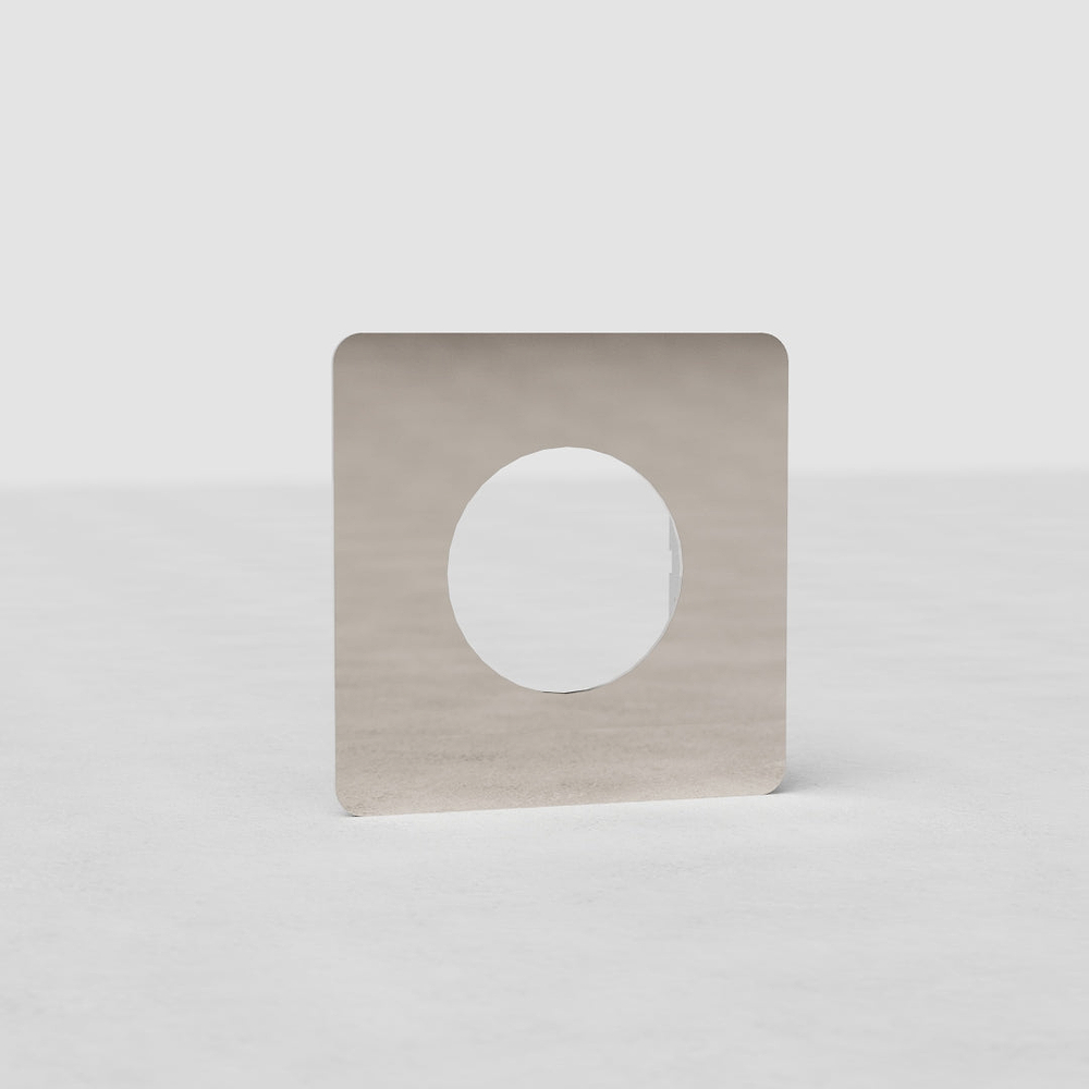 Kew Plaque de Prise (Simple) - Nickel Poli