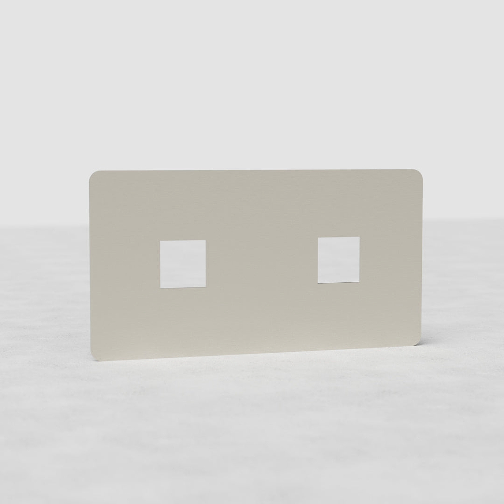 Kew Zweifachrahmen 2x 20-mm-Keystone – Satinnickel