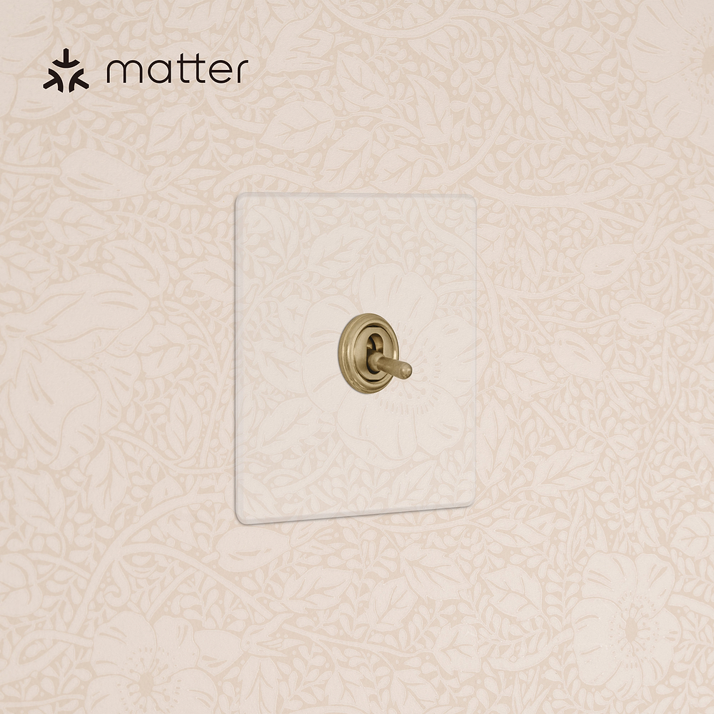 1G Smart Retractive Toggle Switch - Clear Antique Brass