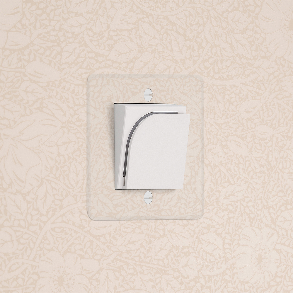 Kew Lecteur de Carte pour Hôtel (Plaque Simple) – Transparence | Blanc