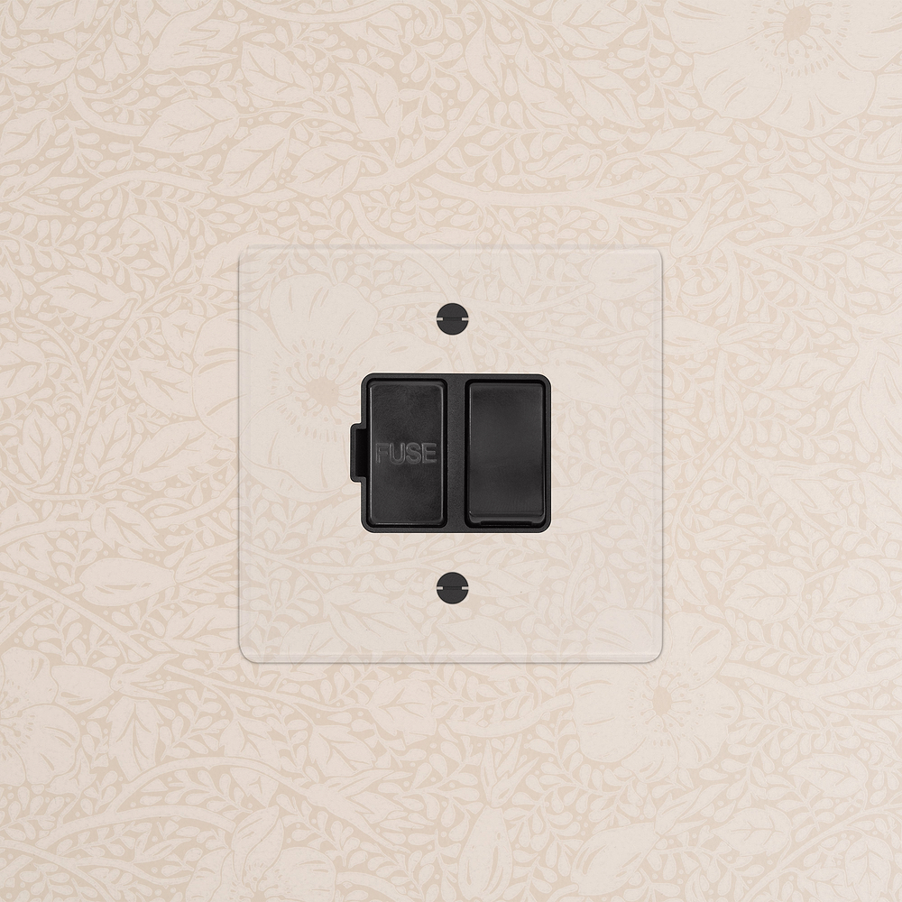 Single Switched Fused Spur (FCU) - Clear | Black