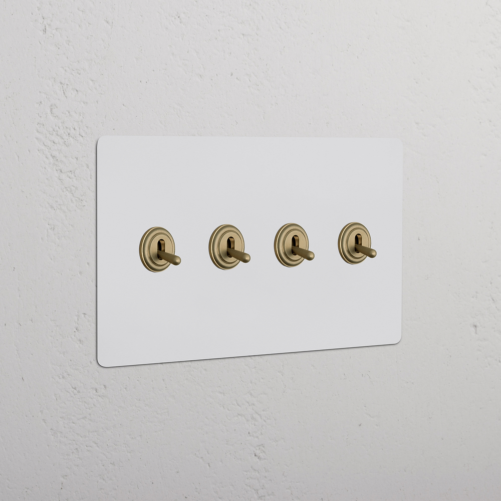 Kew 4G Toggle Switch - Paintable Antique Brass