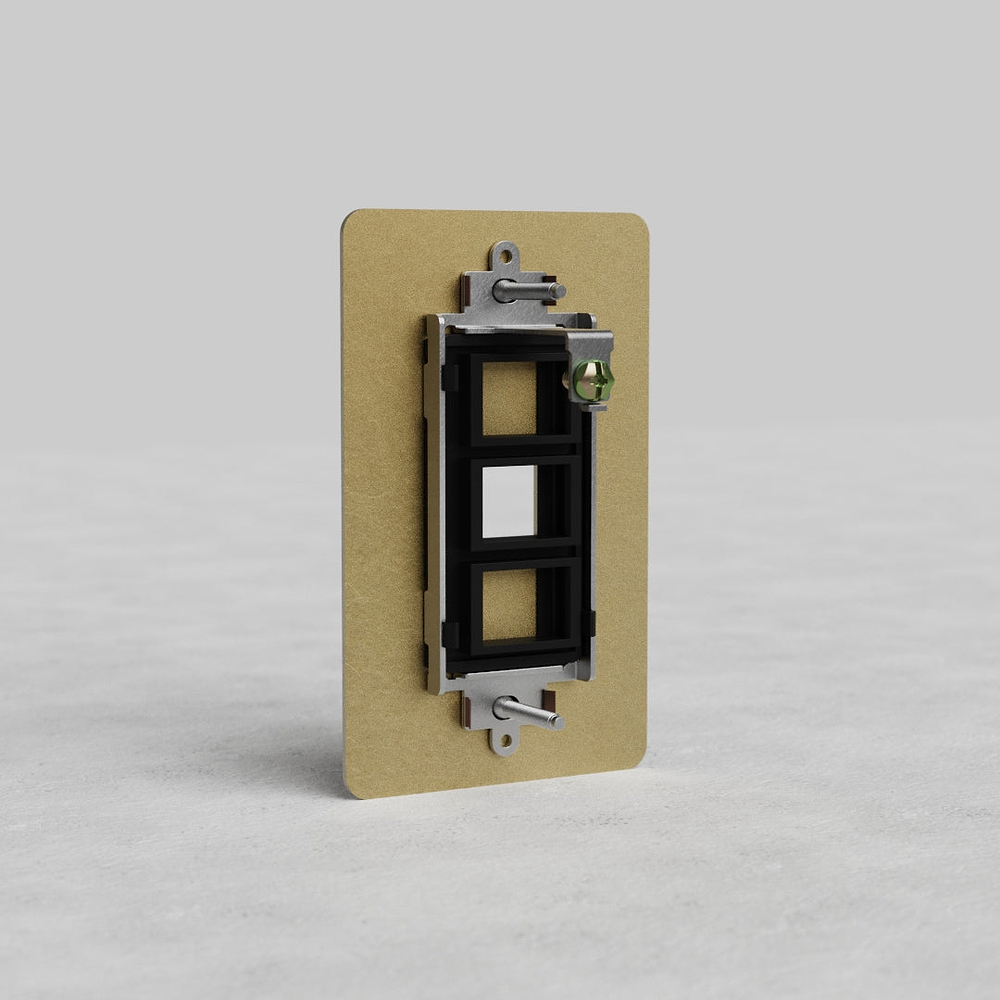 Kew 1G Keystone Plate - Antique Brass