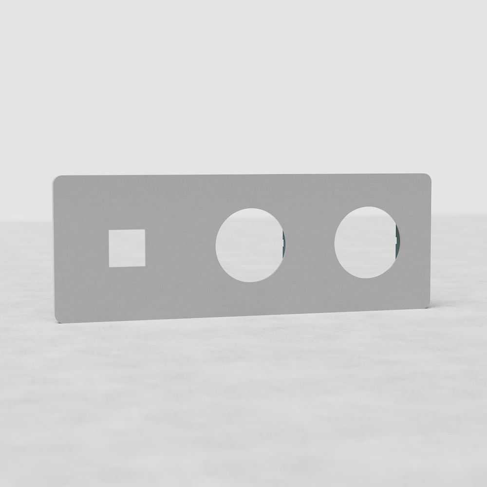 Grove Dreifachrahmen 1x 20-mm-Keystone + 2x Steckdoseneinsatz – Lackierbar