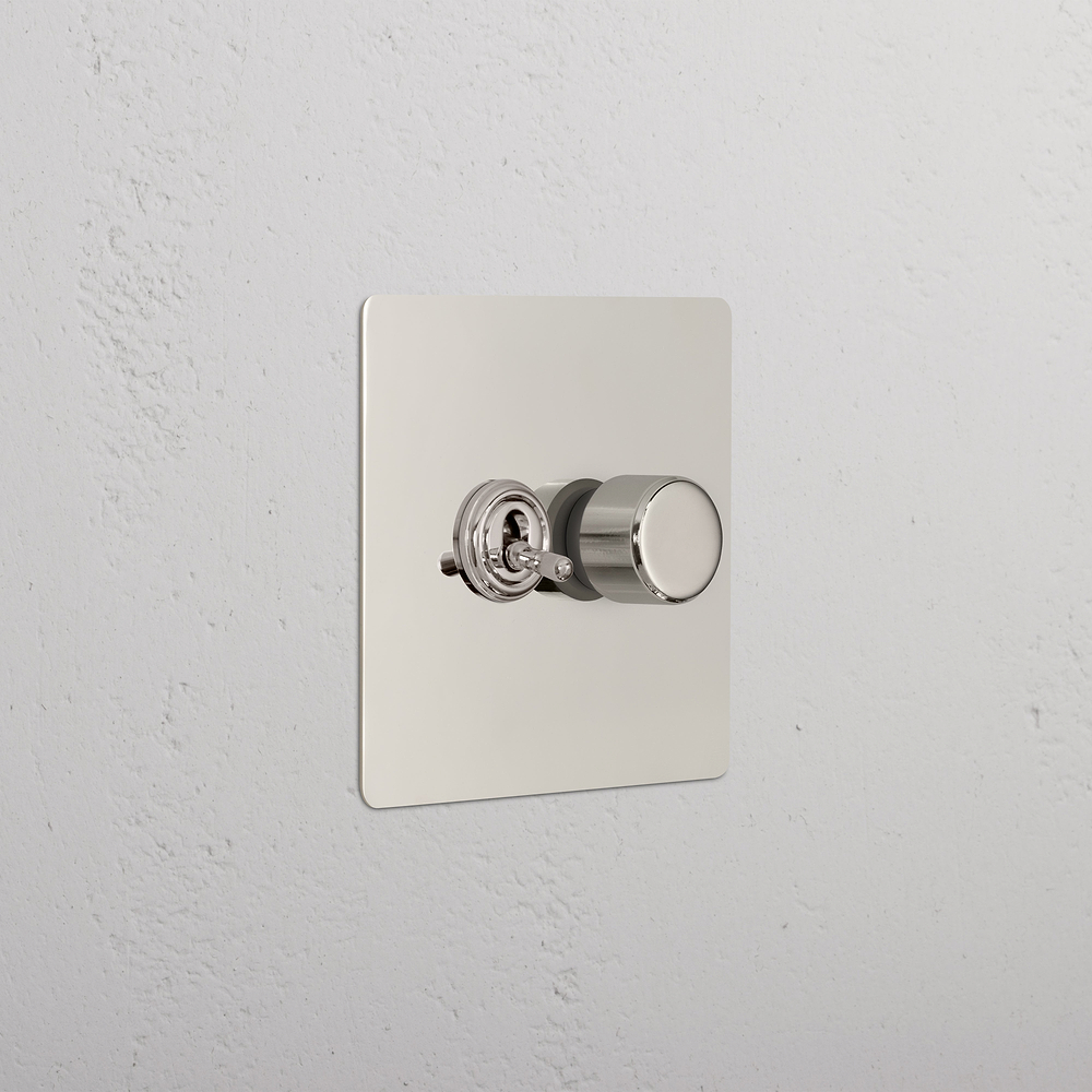 2G Toggle Switch & Dimmer Switch - Polished Nickel