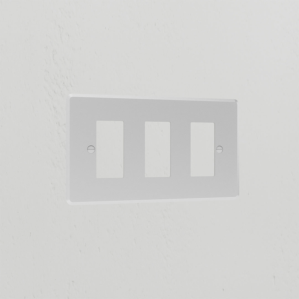 3G Rocker Switch Plate - Clear White