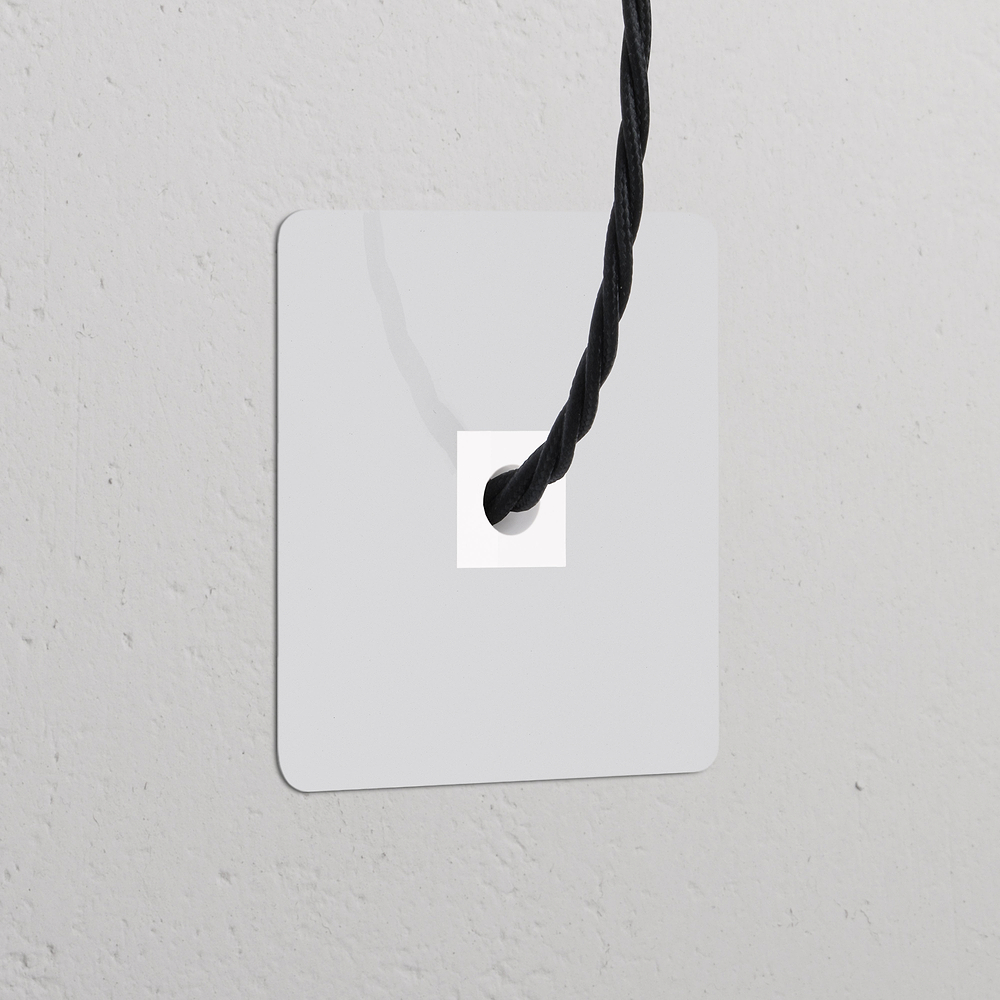 Kew Single Cable Outlet - Paintable | White