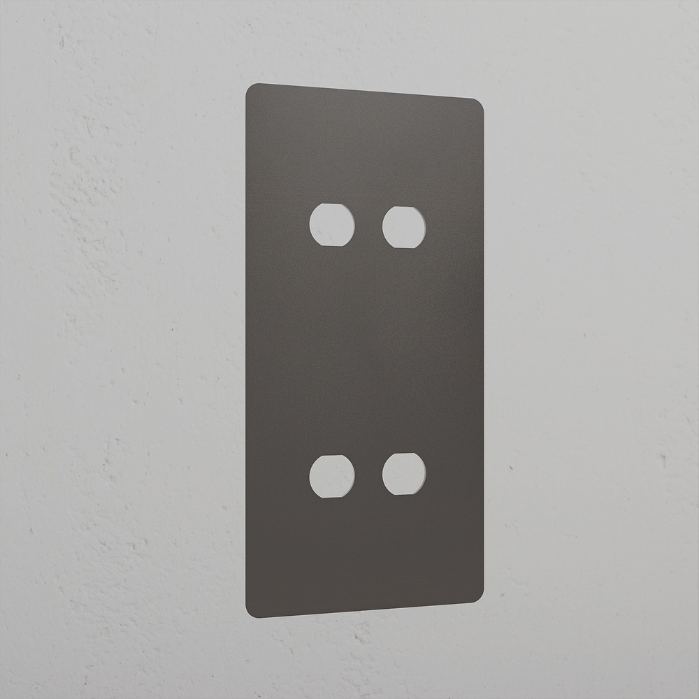 4G Vertical Switch Plate - Bronze