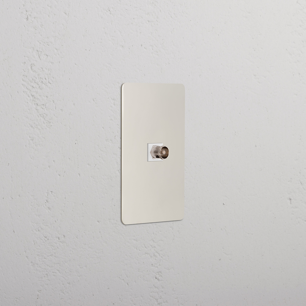 Kew 1G TV Keystone - Polished Nickel White
