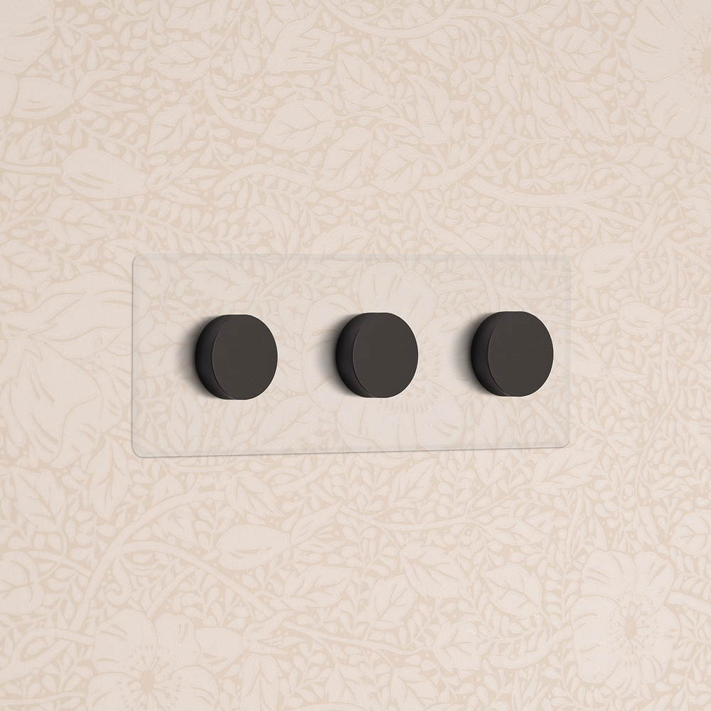 Kew Regulador de luz multidireccional x3 (marco triple) – Bronce y transparente