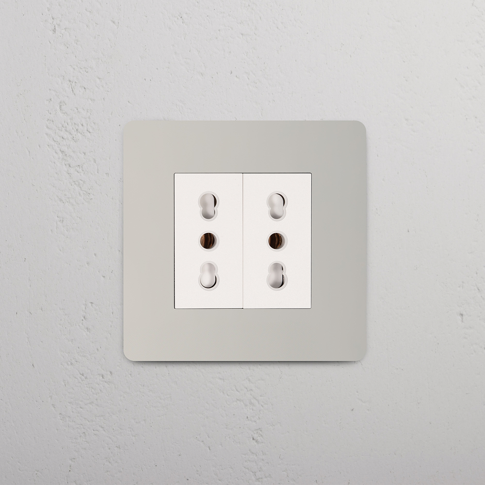 Single 2x Bipasso Module - Polished Nickel White
