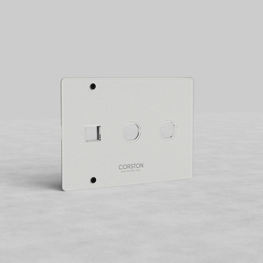 Kew 3G 2x Switch & Keystone Plate - Clear