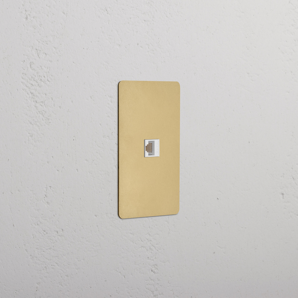 Kew 1G CAT 6 Keystone - Antique Brass White