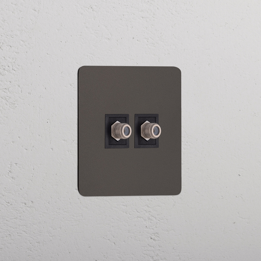 Kew Prise Satellite SAT x2 (Plaque Simple) - Bronze | Noir