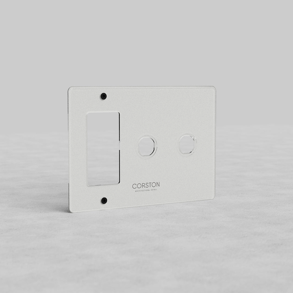 Kew 3G 2x Switch & Outlet Plate - Clear