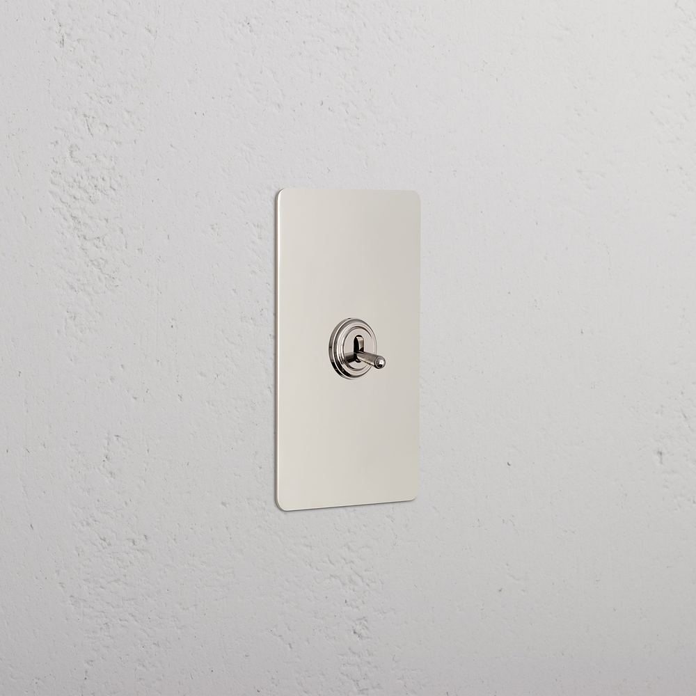 Kew 1G Double Pole Toggle Switch - Polished Nickel