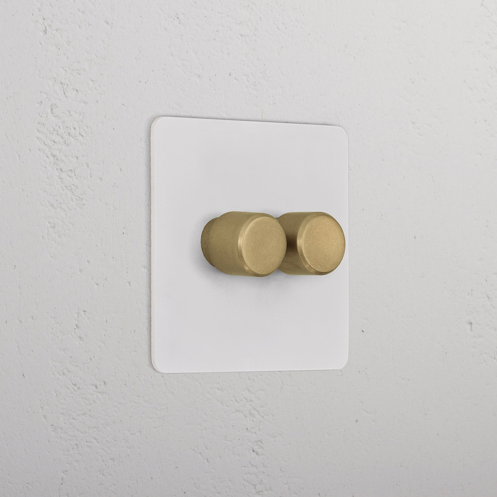 2G Two Way Dimmer Switch - Paintable Antique Brass