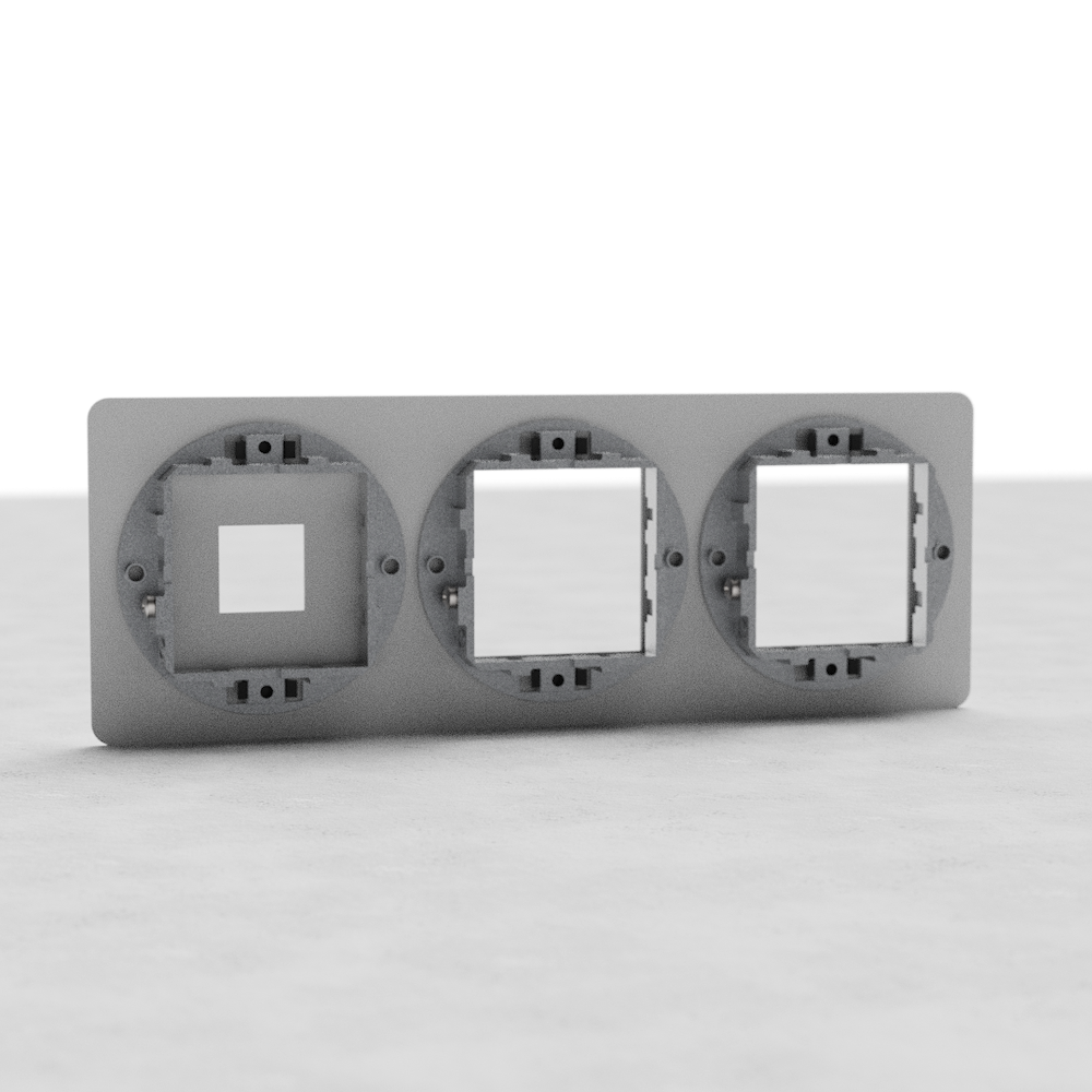 Kew Potrójna ramka modułowa na 1 x keystone oraz 2 x moduły 45 mm - Do malowania