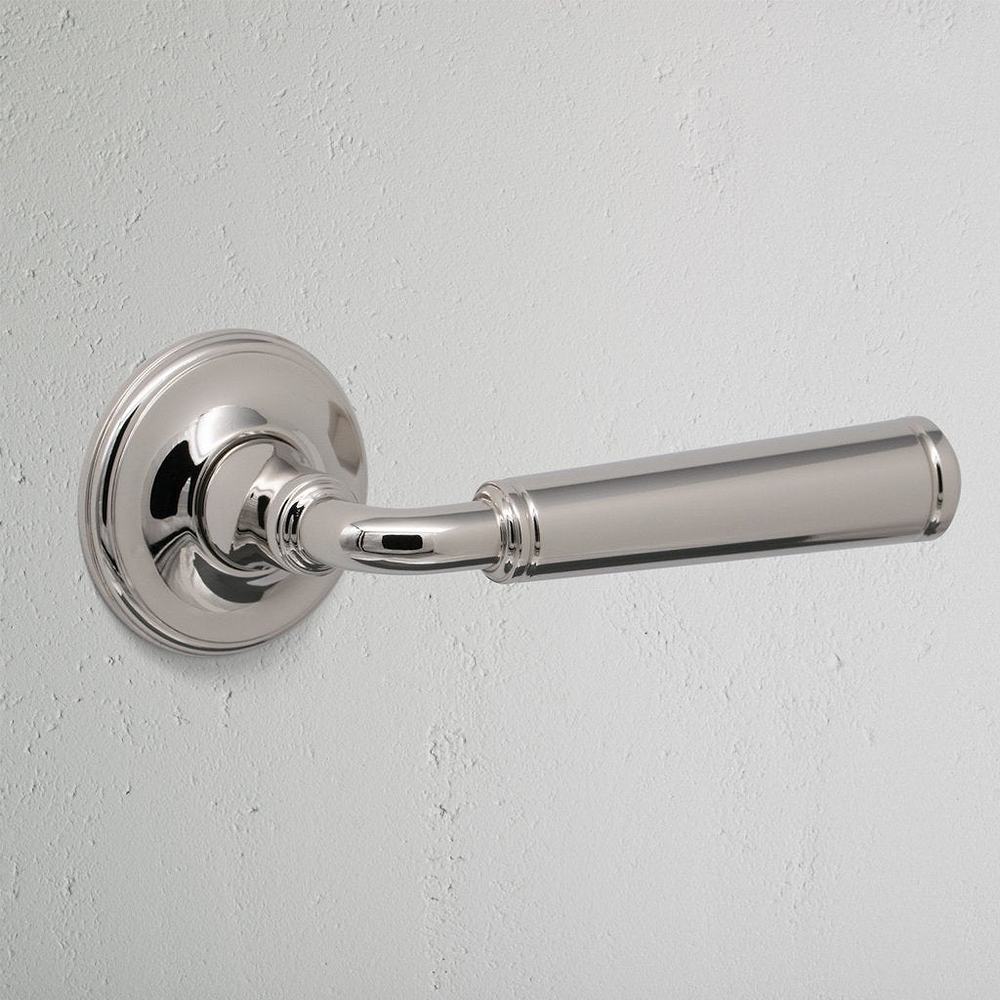 Digby Sprung Door Handle - Polished Nickel