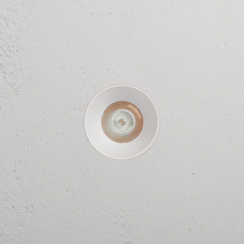 Buxton požární svítidlo s pevným lemováním 50 mm – bílé