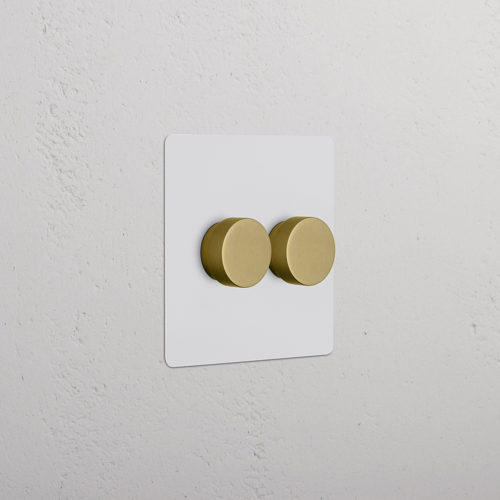 Kew 2G Dimmer Switch - Paintable Antique Brass