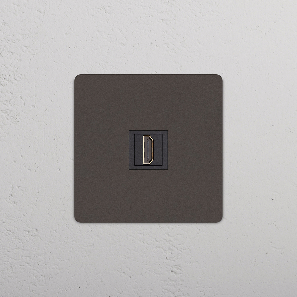 Grove Single HDMI Socket - Bronze | Black