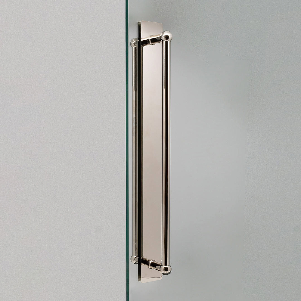 Harper Double Pull Handle with Plate 500mm - Polished Nickel