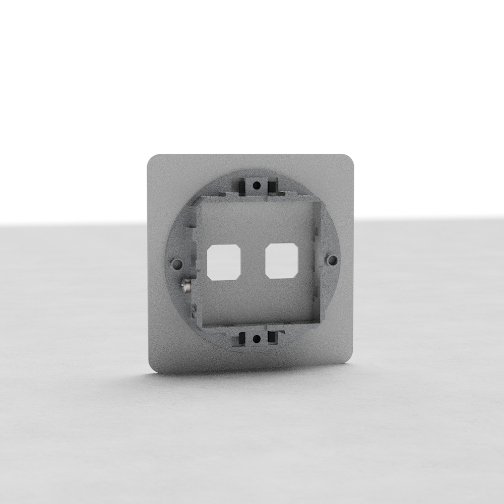 Kew Plaque Insert Interrupteur x2 (Simple) - Peignable