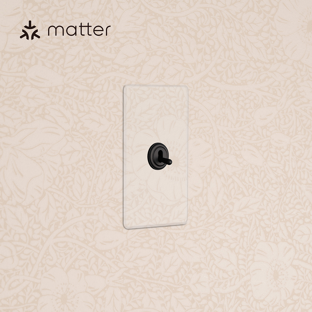 Kew 1G Smart Retractive Toggle Switch - Clear Bronze