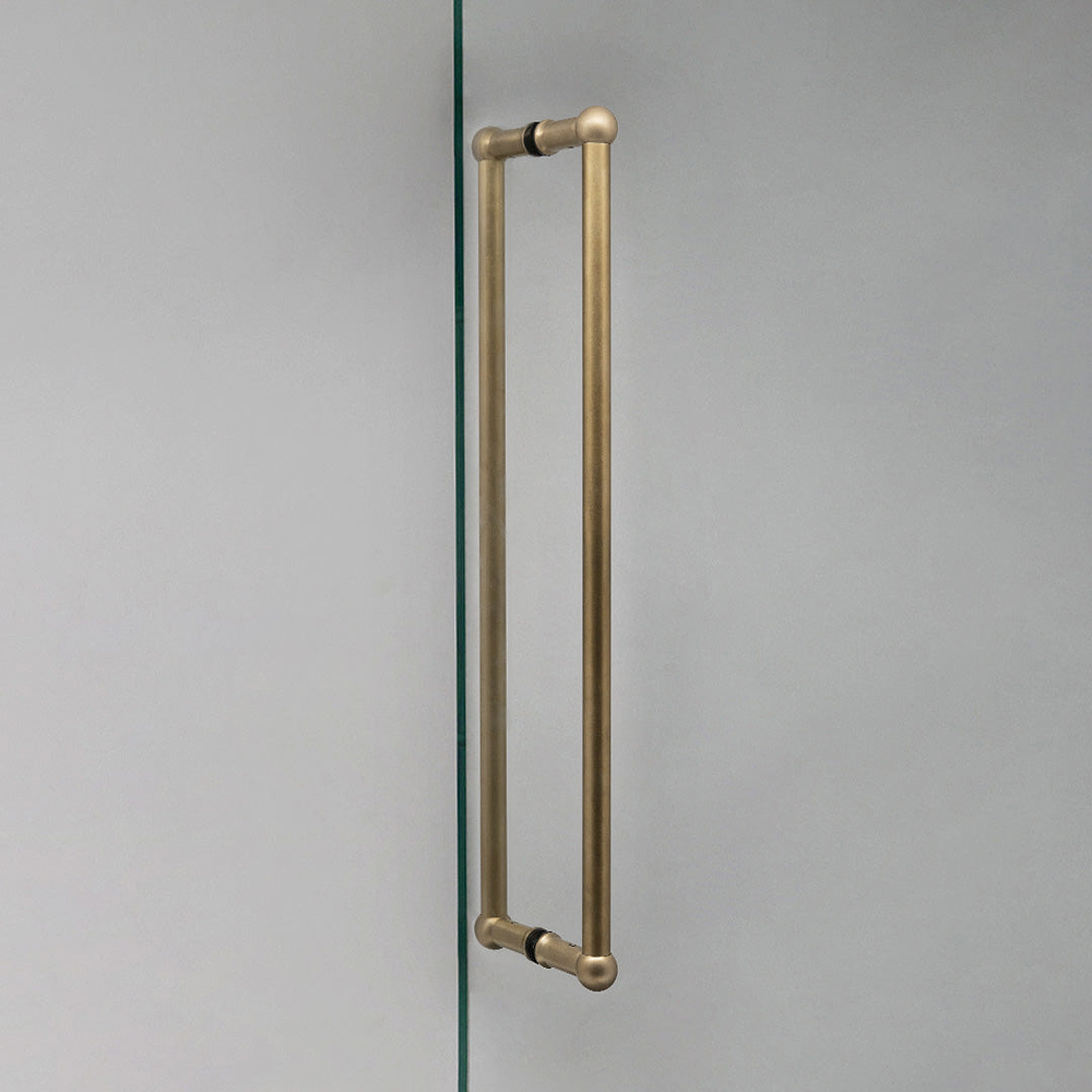 Harper Double Pull Handle 500mm - Antique Brass