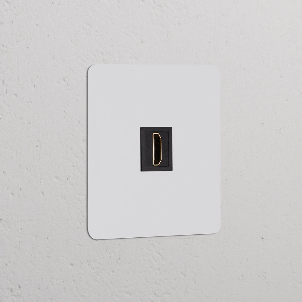 Kew Single HDMI Socket - Paintable | Black
