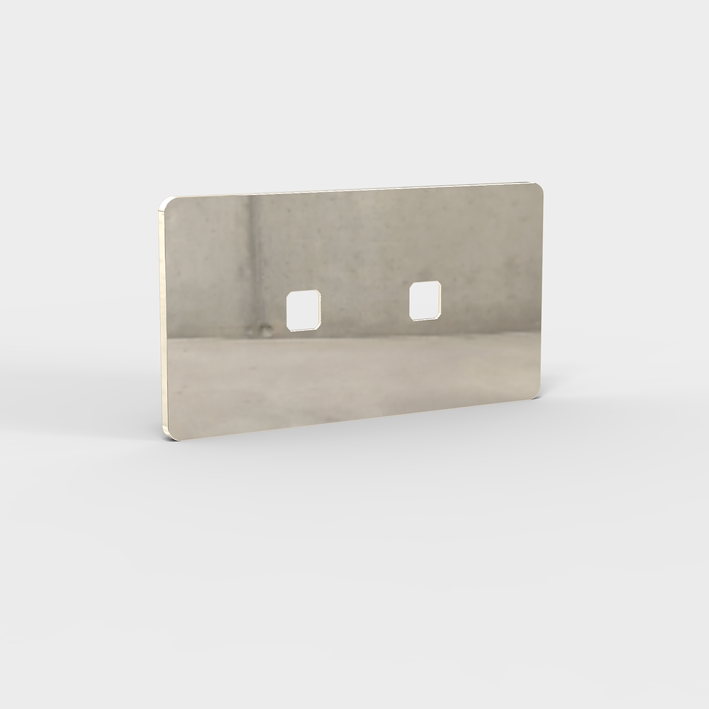 Grove Placca interruttore 2x a 4 moduli – Nichel Lucido