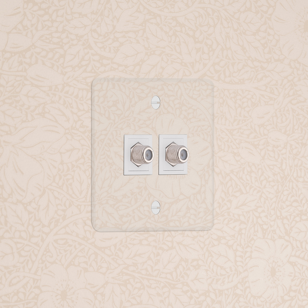 Kew Prise Satellite SAT x2 (Plaque Simple) – Transparence | Blanc