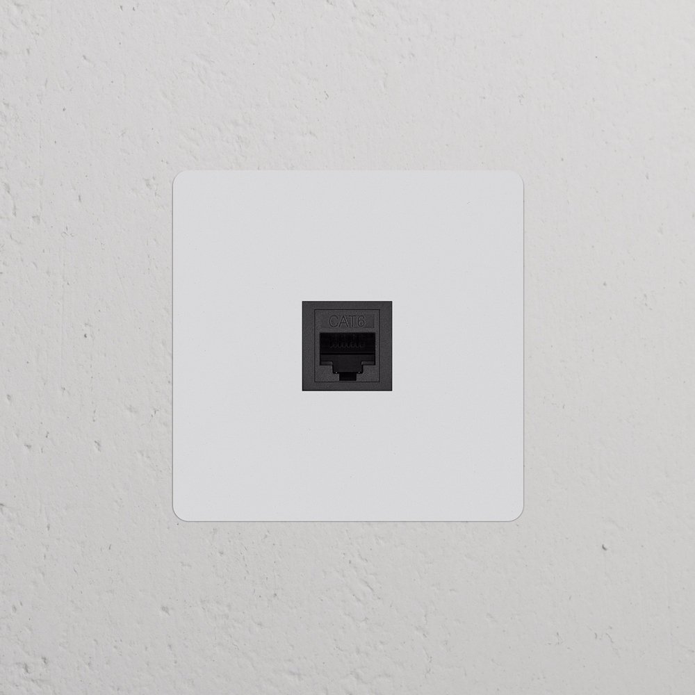 Kew Enkele RJ45 voedingsmodule – Beschilderbaar | Zwart