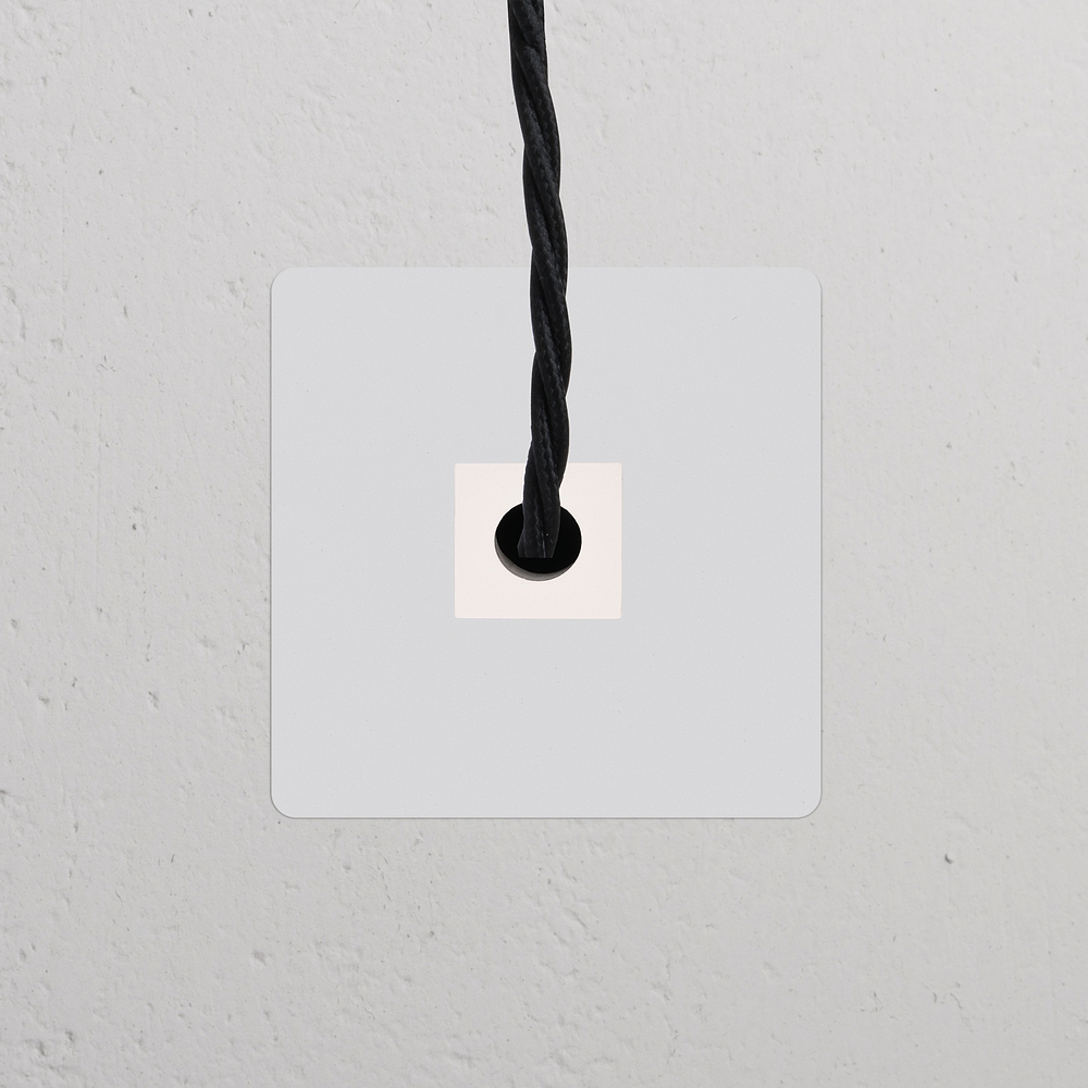 Kew Single Cable Outlet - Paintable | White