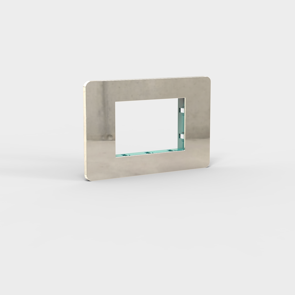 Grove Placca presa 3x a 3 moduli – Nichel Lucido