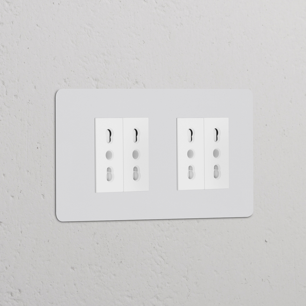 Kew Presa Bipasso Doppia 4x – Pitturabile | Bianco