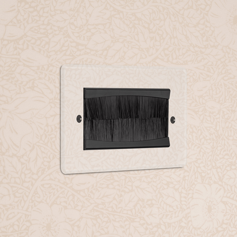 Double Brush Plate - Clear | Black