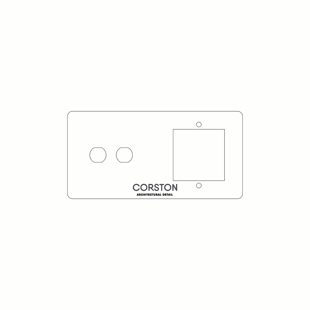 Module & 2G Switch Front Plate Paper Template