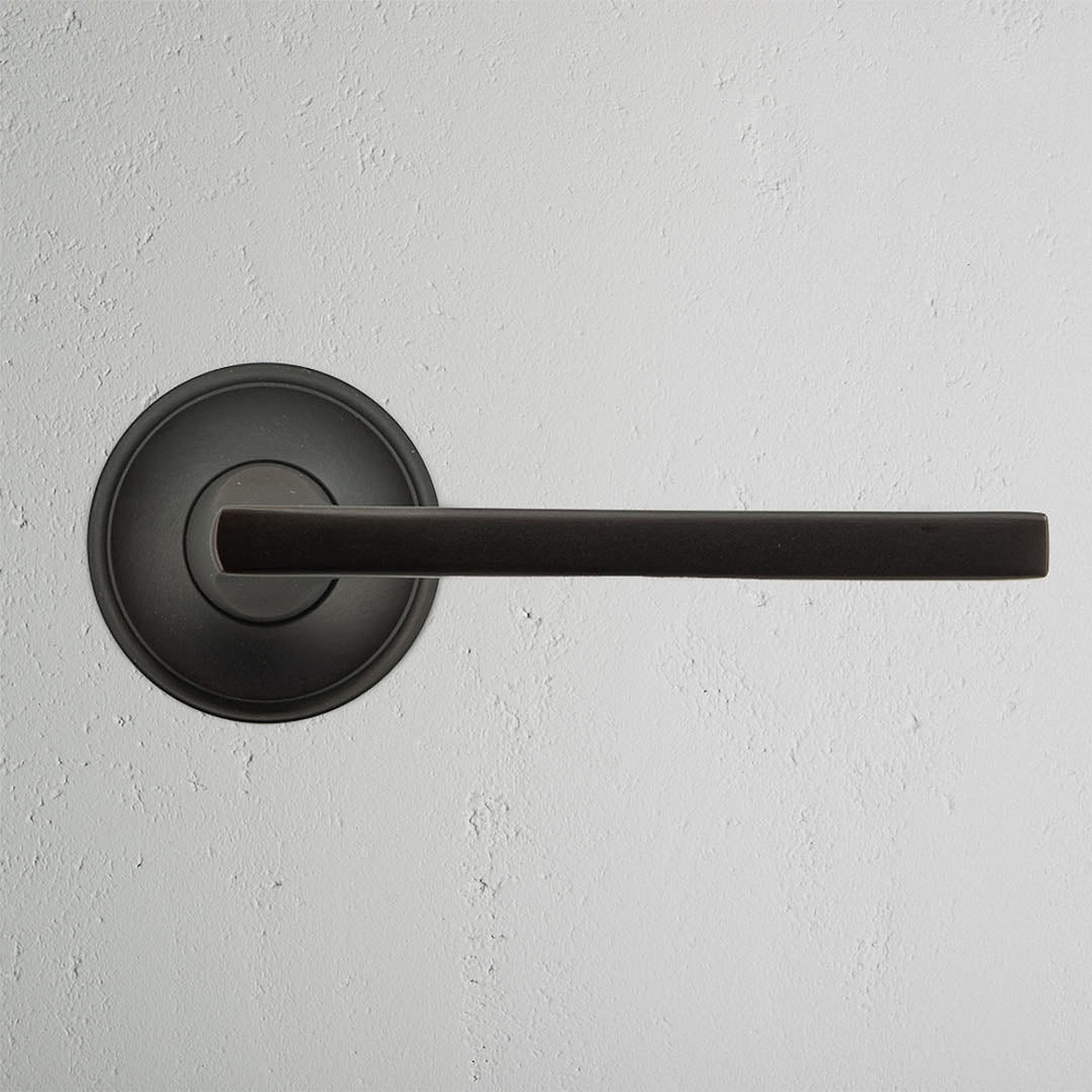 Clayton Sprung Door Handle - Bronze