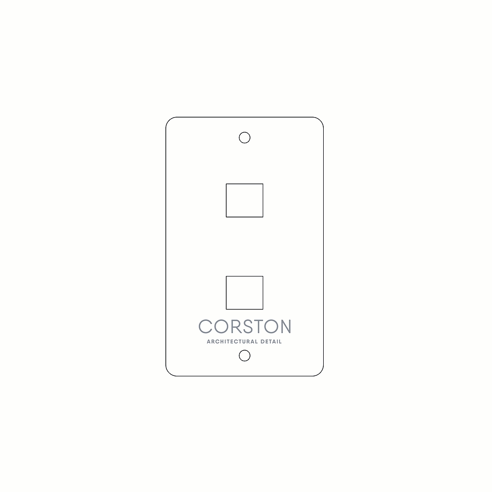 1G 2x Keystone Front Plate Paper Template
