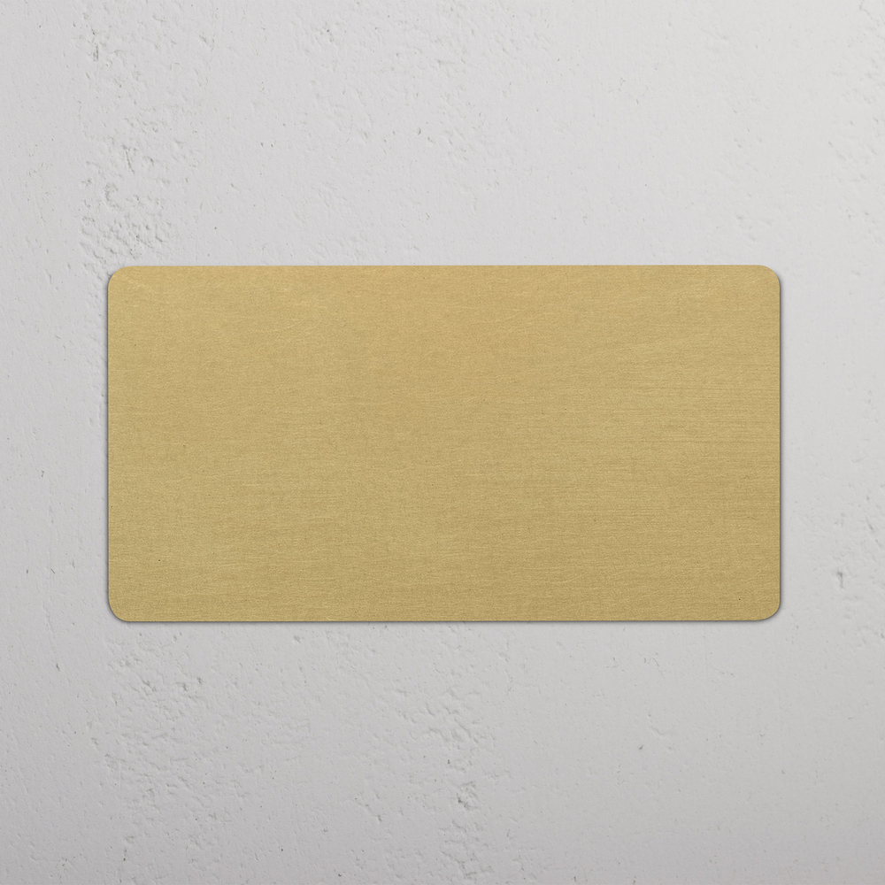 Kew Placca cieca doppia - Ottone Antico