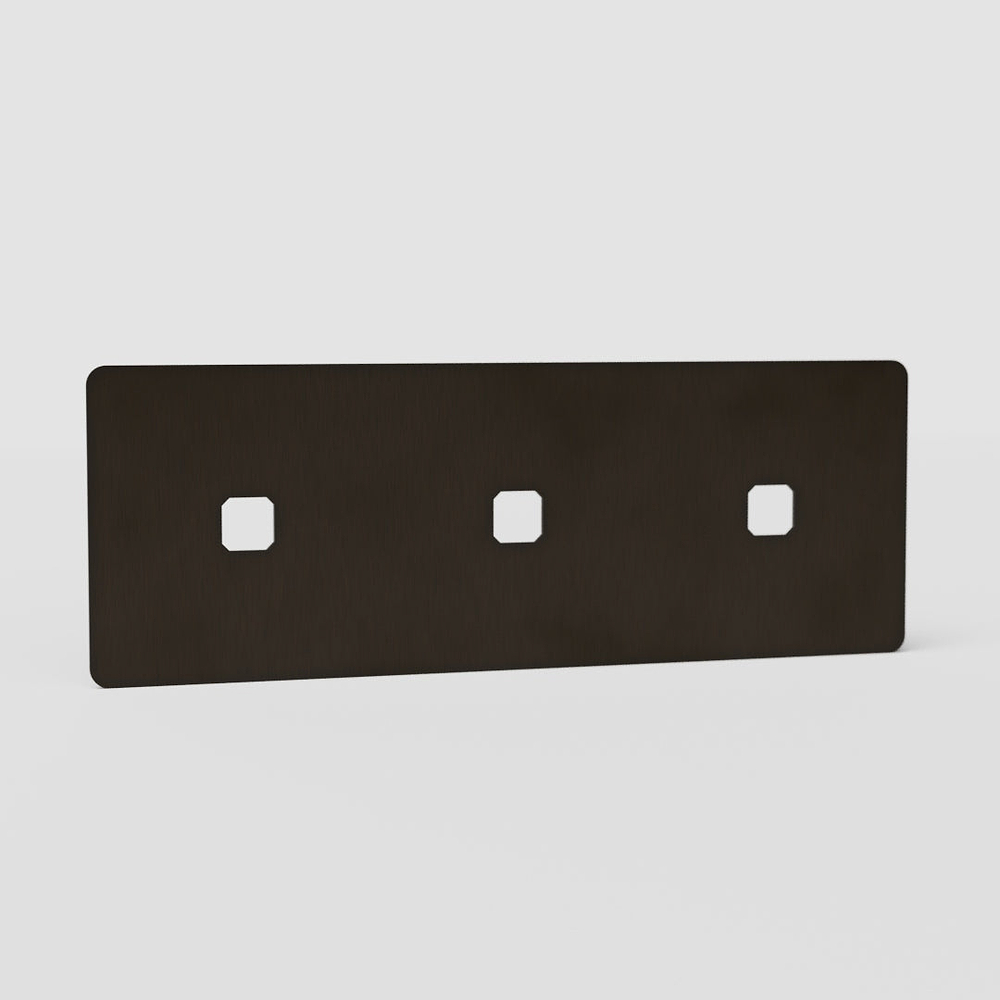 Kew Placca interruttore tripla 3x - Bronzo