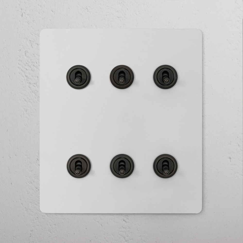 6G Two Way Toggle Switch - Paintable Bronze