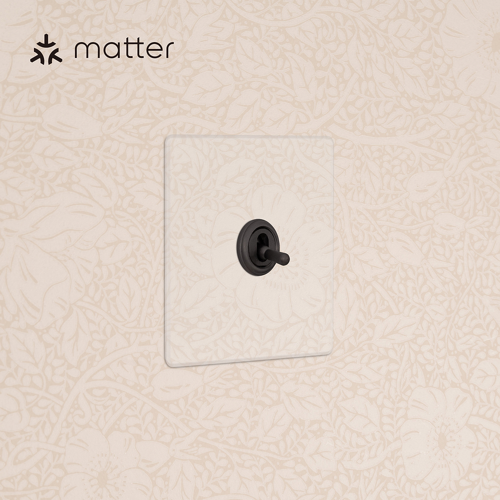 1G Smart Retractive Toggle Switch - Clear Bronze
