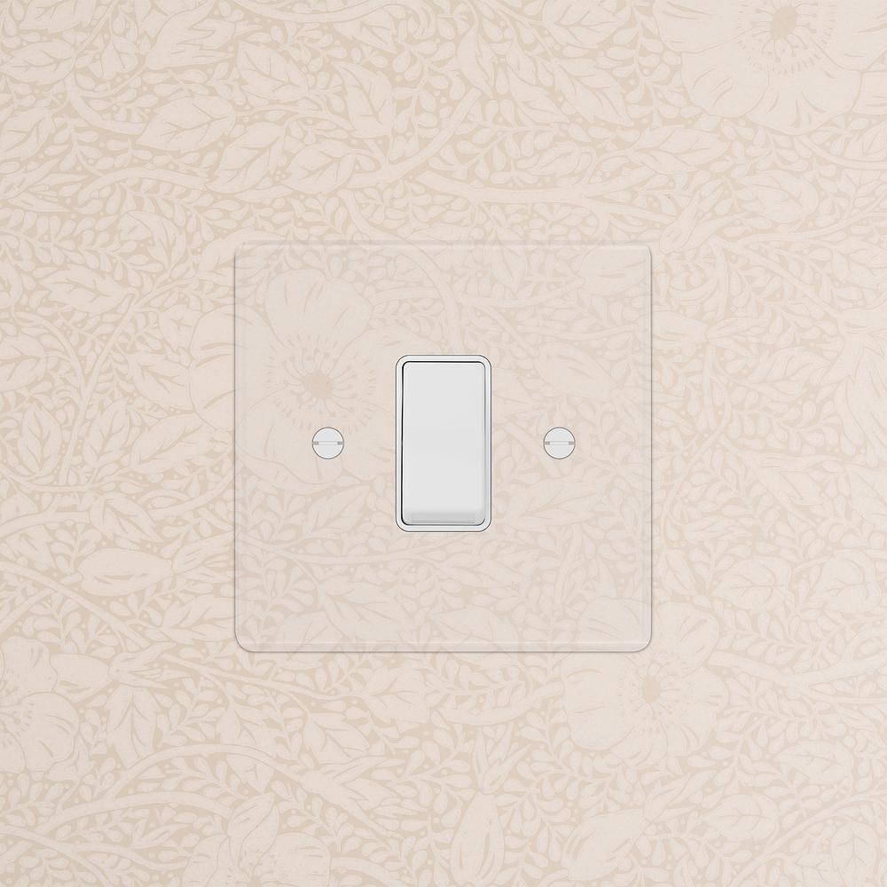 Single 45A Cooker Switch - Clear | White