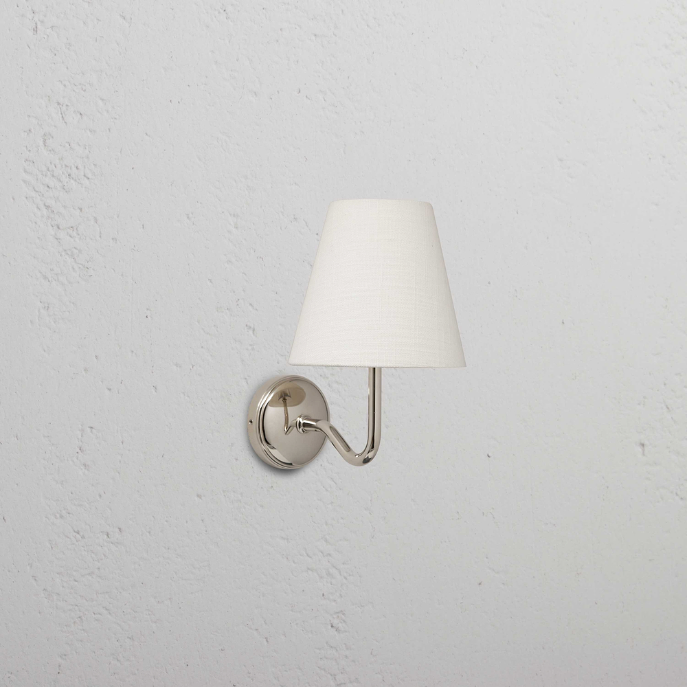Malvern Applique Piccola Bianco Alabastro - Nichel Lucido