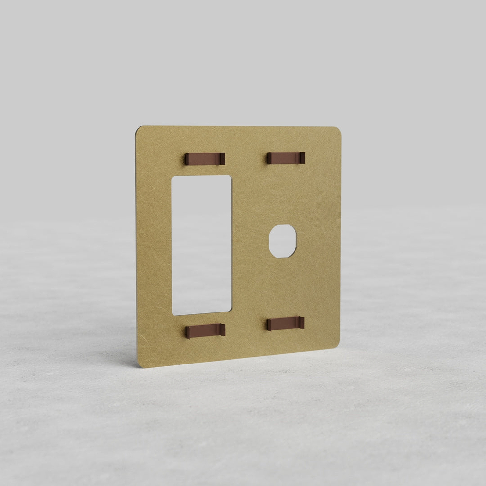 Kew 2G Switch & Outlet Plate - Antique Brass