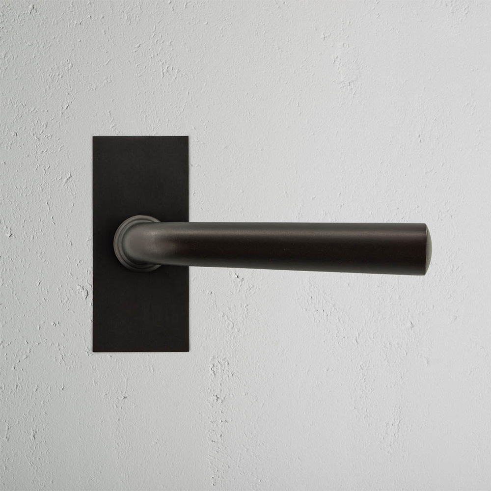 Apsley Short Plate Fixed Door Handle - Bronze