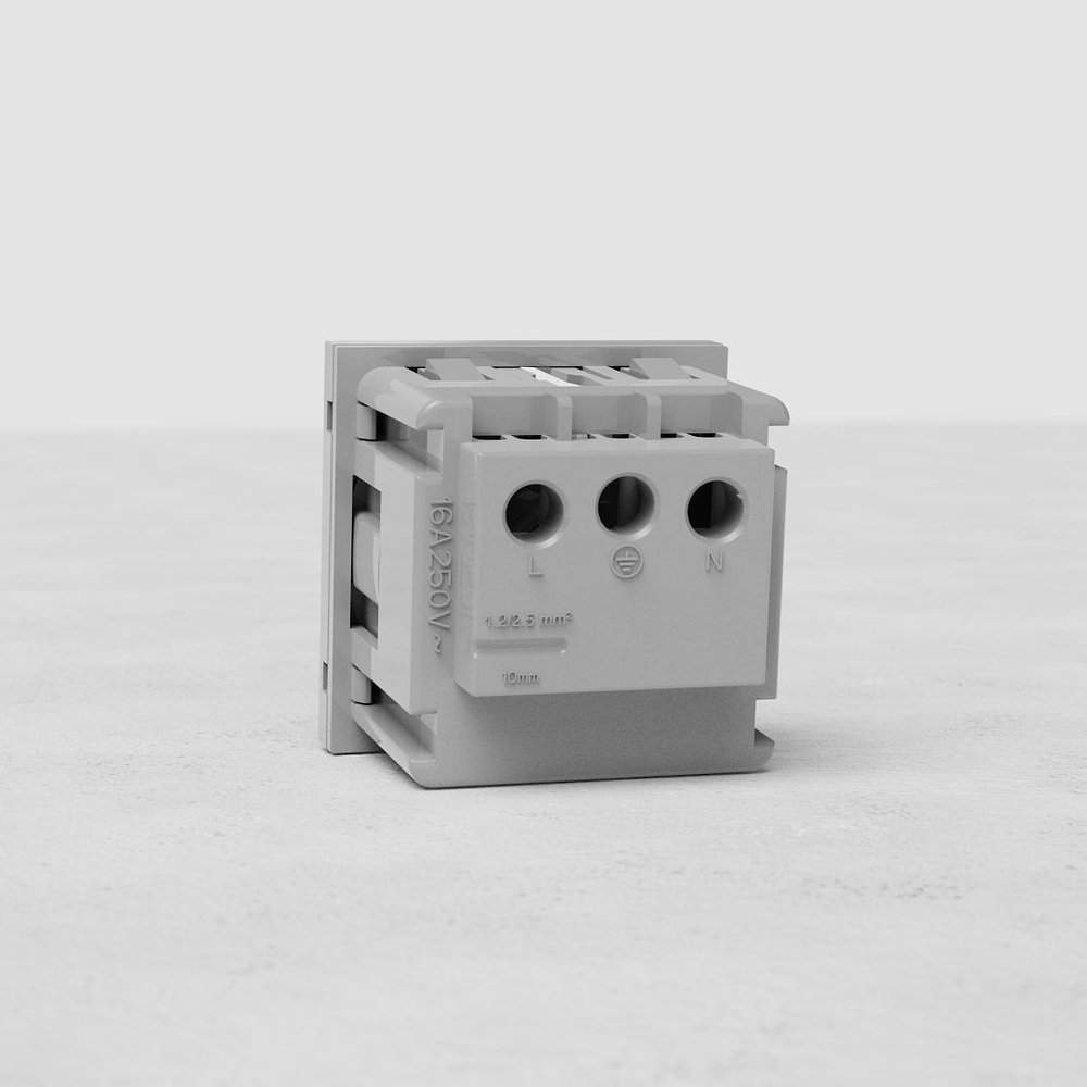 Schuko Type F Screwed Socket – White